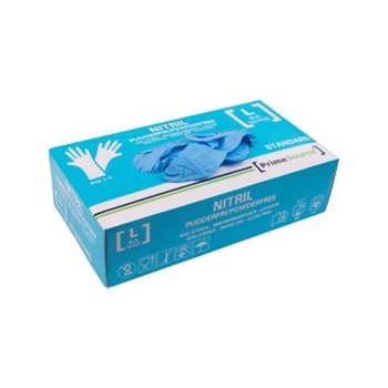 Engangs Handsker Nitril u/p AQL 1,5 Str. L Blå Prime Source PLUS